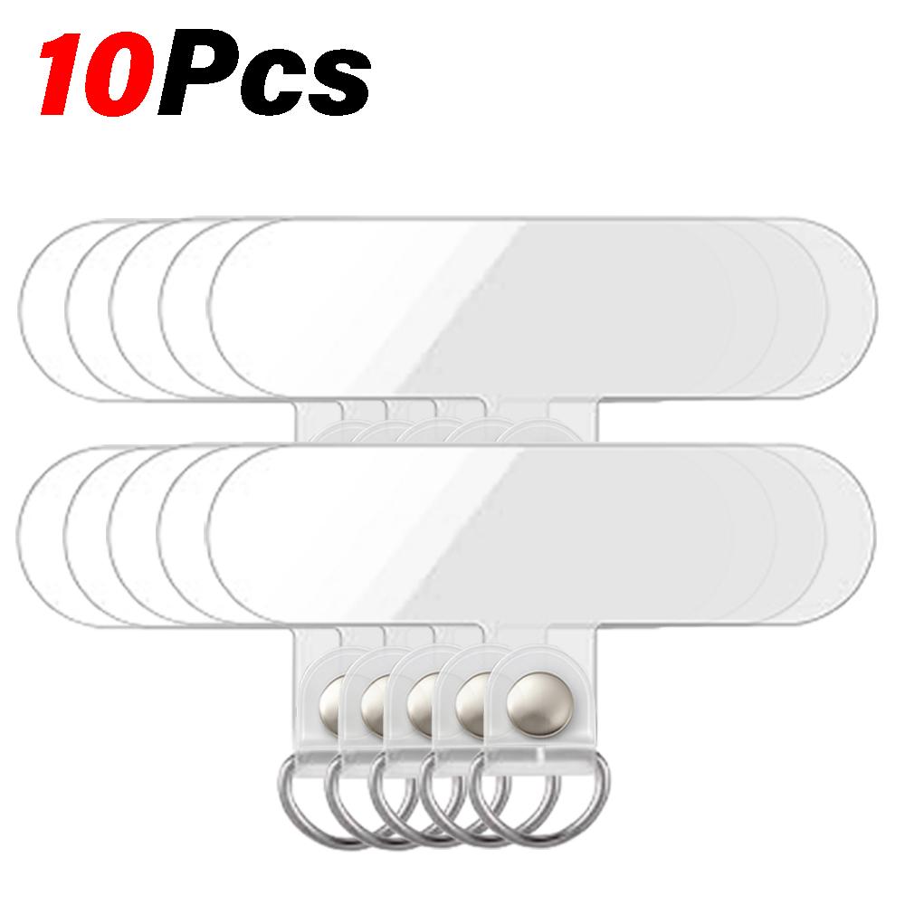 1-50Pcs Transparent Universal Detachable Phone Lanyard Clips Card Wrist Cord Straps Patchs Tether Tabsfor Samsung Iphone Huawei