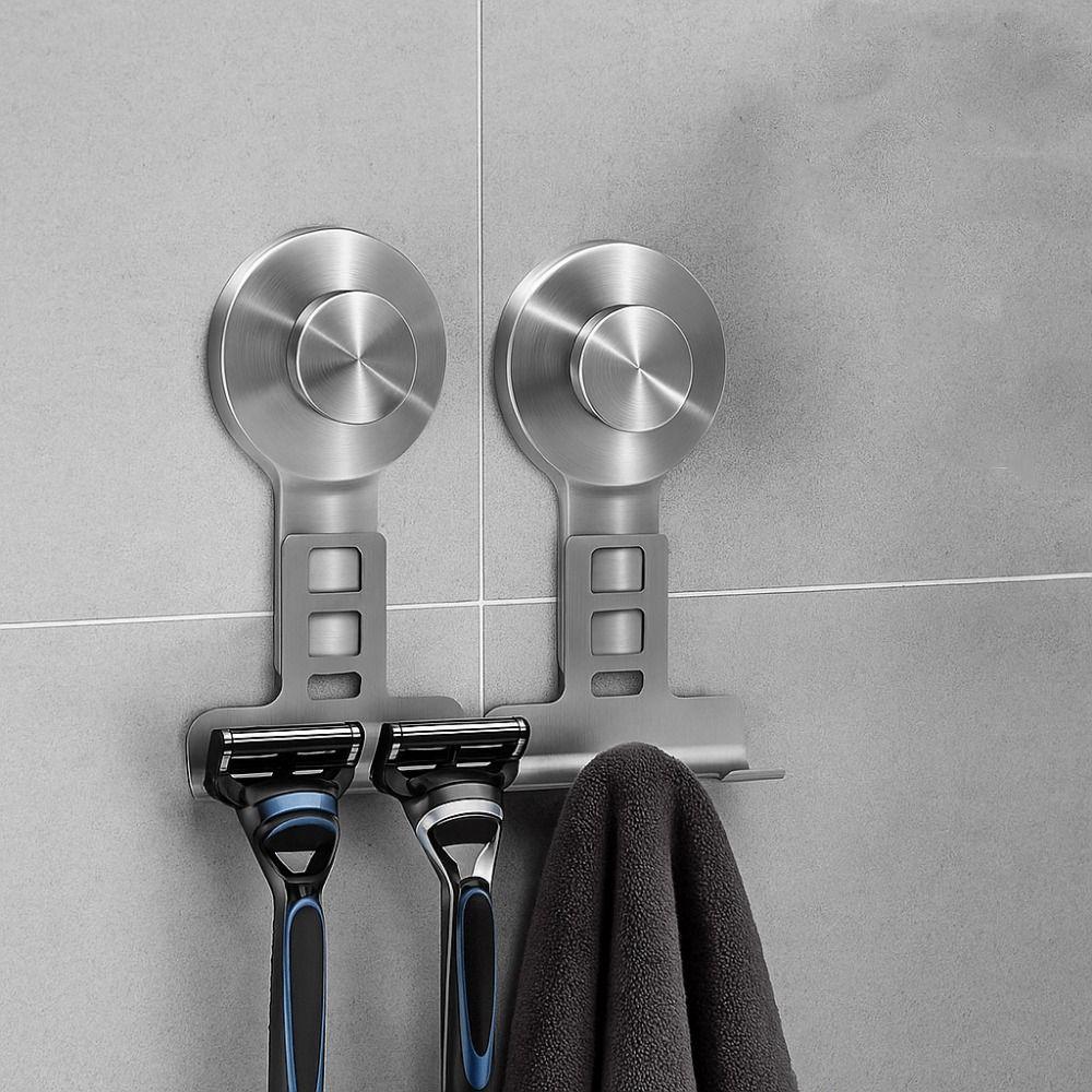 Stainless Steel Shaver Storage Rack Wall Mounted Shaver Hanging Rack Shower Wall Hook  Kitchen