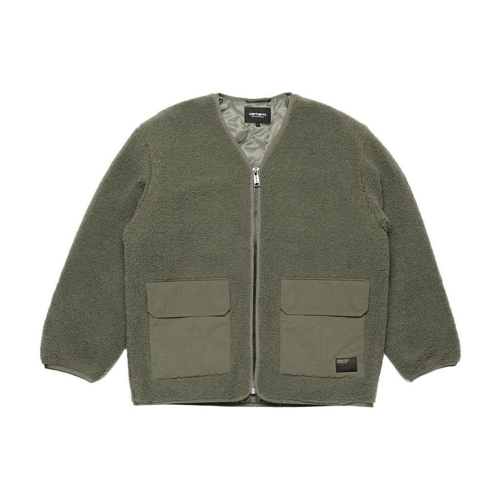 Carhartt WIP FW23 Tour Series Suede Zip Neck Panel Pocket Jacket Men jackets Green I032244-63-XX