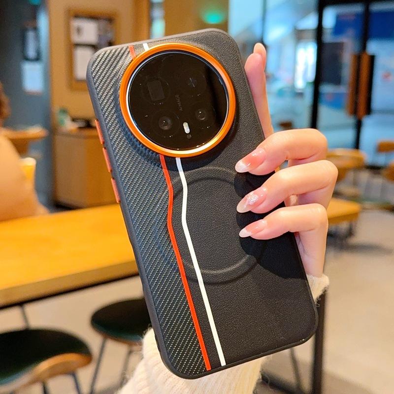 Applicable To Honor Magic8proair Mobile Phone Case Fashionable Line Splicing Magic 8 Magnetic Case Magic8pro Leather
