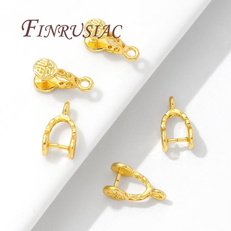 Pinch Bails 18K Gold Plated Pendant Bail Jewelry Making Supplies,Necklace Bail,DIY Earrings Accessories,Jewelry Findings