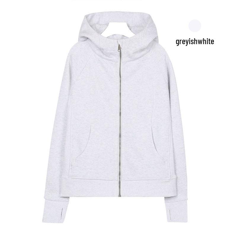 Sweat à capuche zippé intégral Lulu Original pour femme - Coupe ajustée - Veste de sport décontractée pour le yoga