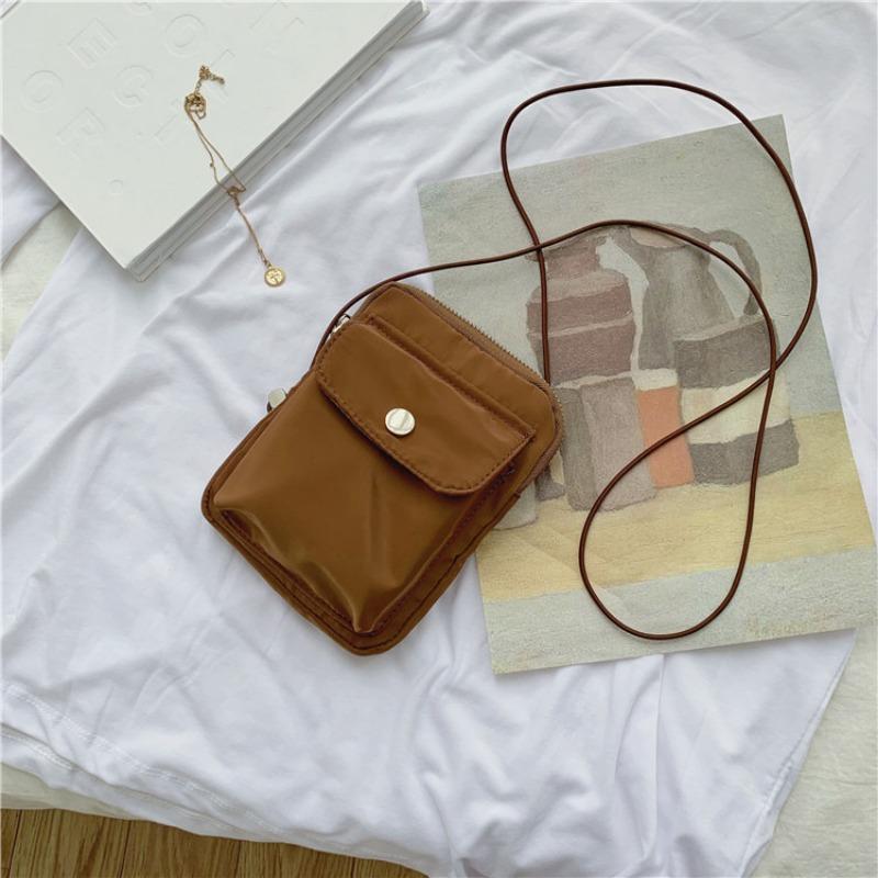 One-shoulder Small Messenger Bag, Women's High-end Small Square Bag, Casual Women's Fanny Bag, Mini Nylon Mobile Phone Bag.