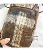 Women's Woolen Plaid Crossbody Mini Phone Bag - Lock Design 2025 Edition