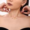 Qiong Yao Natural Zircon Stone Beaded Clavicle Necklace - Fresh, Handmade Accessories for Girls