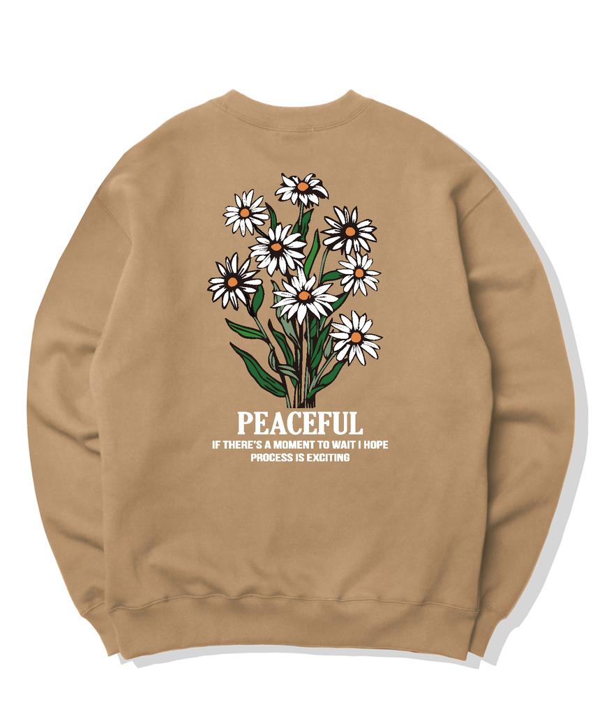 TRIPSHION Daisy Bundle Graphic Crewneck - Beige