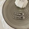 1pcs High-grade Grey and Cool Metal Handmade Hairpin with Minimal Personality Side Fringe Clip Clip for Women's Hair Clippers