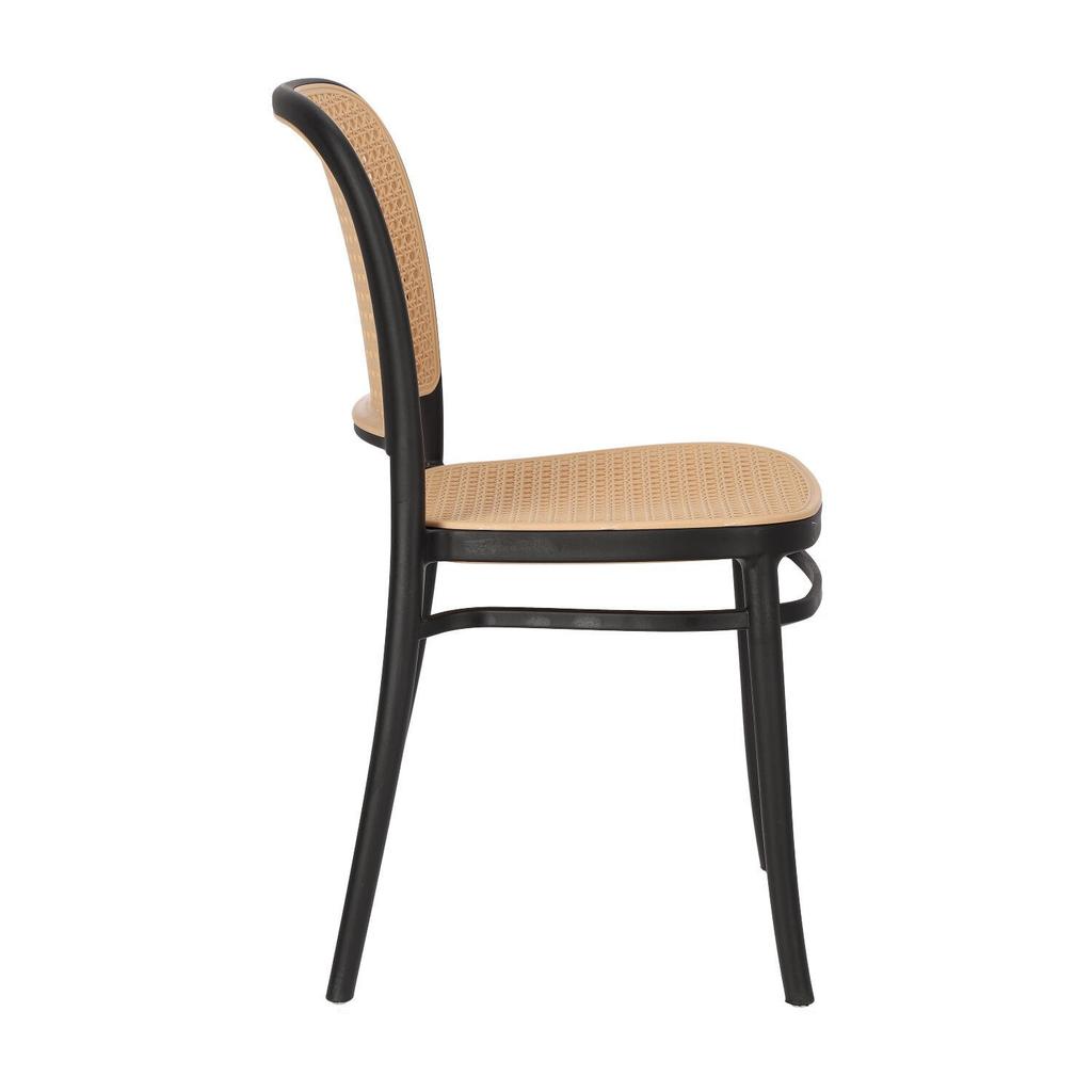 Antonio Plastic Chair, Black, Stackable