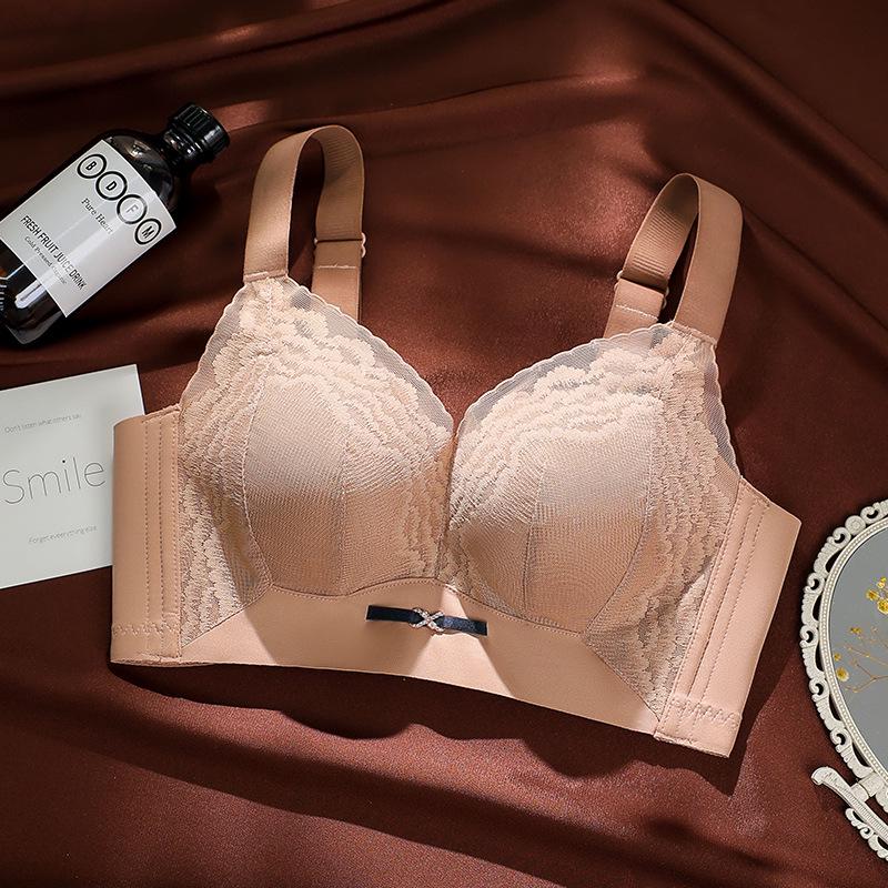 "Lace Breathable Adjustable Push-Up Bra - Anti-Sag, Wire-Free for All Bust Sizes"