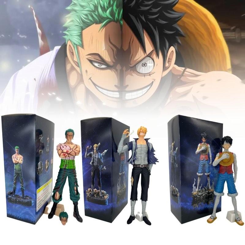 Piece Serious One Wound Luffy Sanji Zoro Toy Model Christmas Gift Desktop Decor