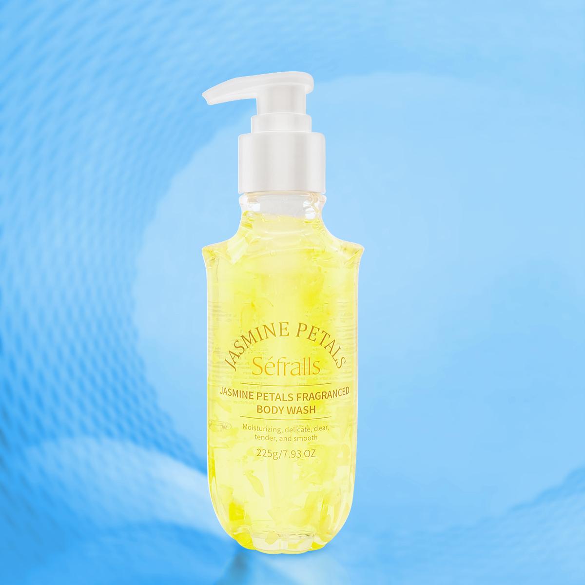 

Гель для душа с ароматом лепестков жасмина Séfralls 225 г Глубоко увлажняет и питает, эффективно очищает и удаляет грязь жёлтый