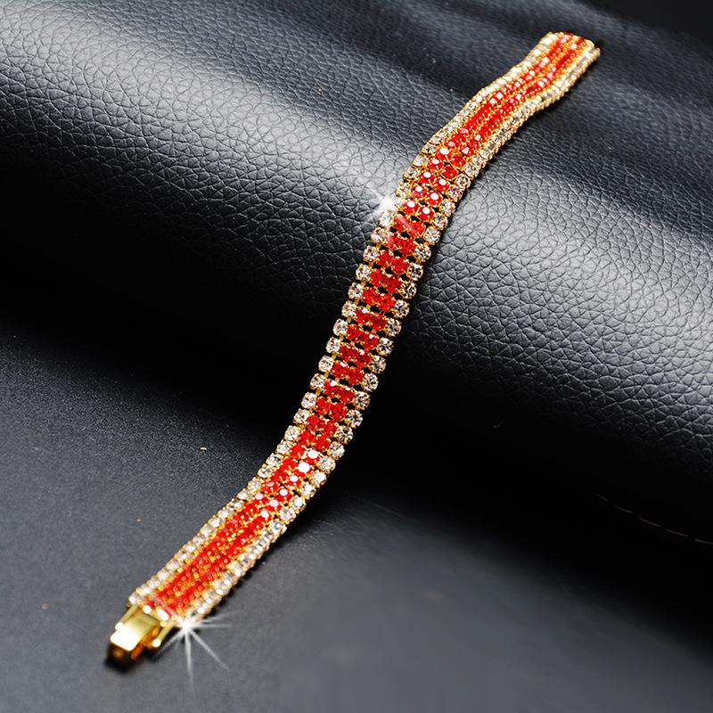 Bohemian Style Women Exquisite Luxury Roman Fashion Crystal Bracelet Full Jewelry Braided Wedding Jewelry Christmas Gift Jewelry