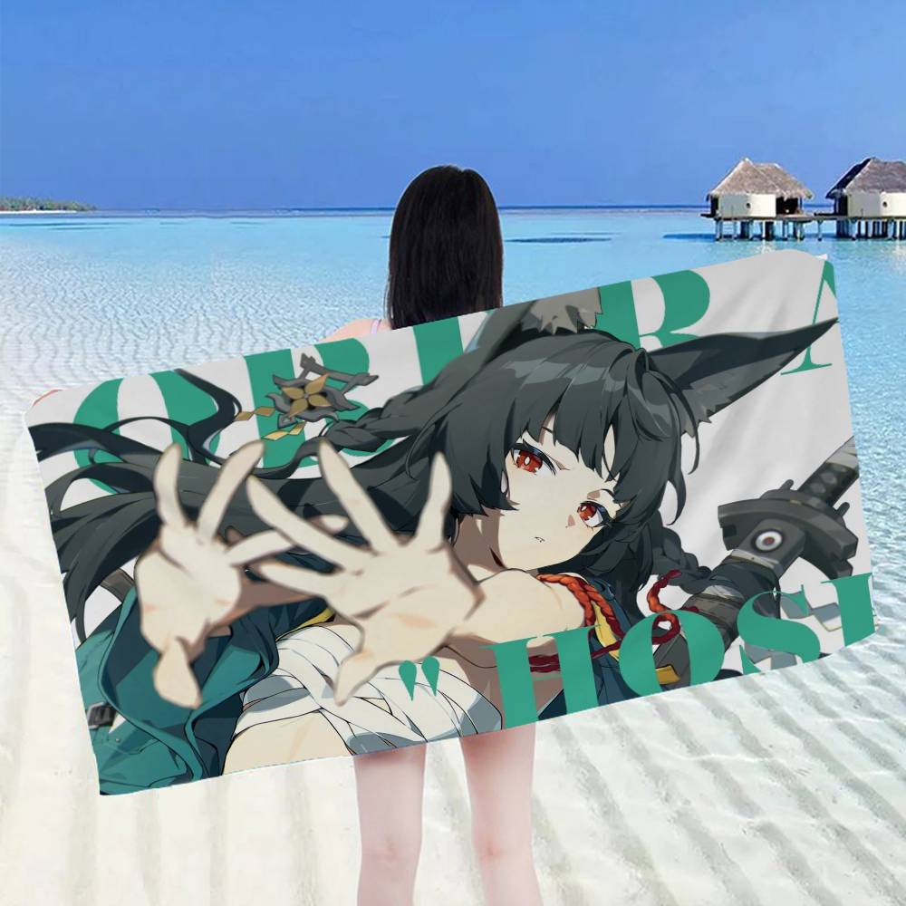 ZZZ Gaming Hoshimi Miyabi Big Microfiber Beach Towels Quick Dry Towel Sand Beach Towels Pool Towel for Travel Swim Pool Yoga