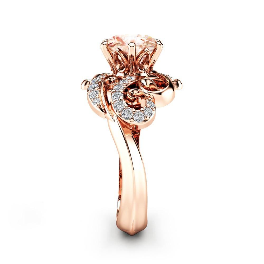 Rose Gold Plated Diamond Rings for Women Elegant European American Jewelry