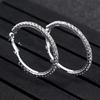 Exaggerated Rhinestone Hoop Earrings for Street Dance or Bridal Wear