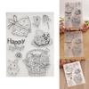 Easter Rabbit Silicone Stamps Clear Stamps Seal for DIY Greeting Card Making