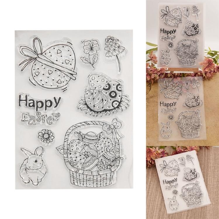 Easter Rabbit Silicone Stamps Clear Stamps Seal for DIY Greeting Card Making