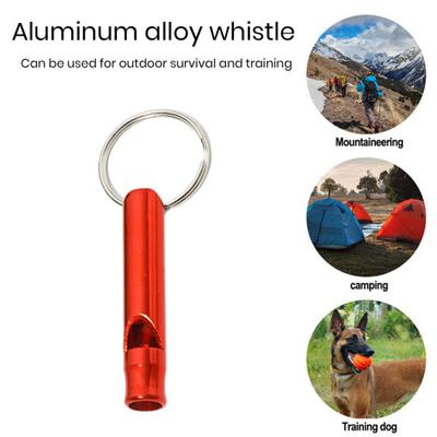 3Pcs Training Whistles Compact Size Loud Crisp Sound High Decibel Rustproof Portable Aluminum Alloy Emergency Survival Keychain Whistles
