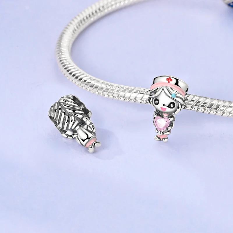 Charms Plata Copper Colors Love Each Other Family Beads Fit Original Bracelet Diy Fine Jewelry Gift For Women