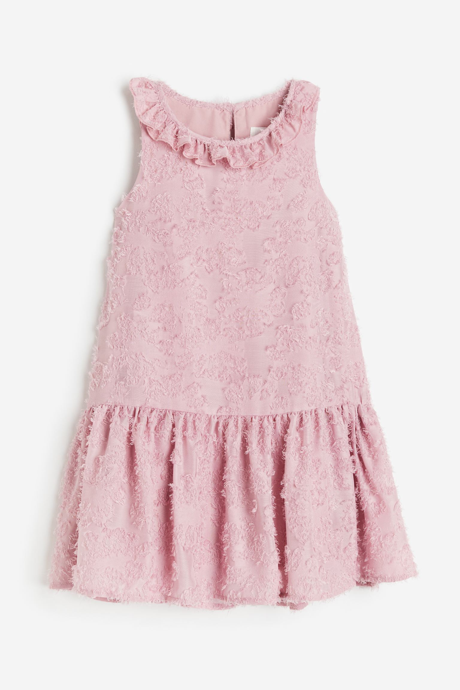 

Collared jacquard-weave dress