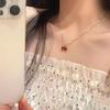 Vrouwen ketting elegante slanke ketting sierlijk cadeau hypoallergene rode kersen hanger ketting sieraden