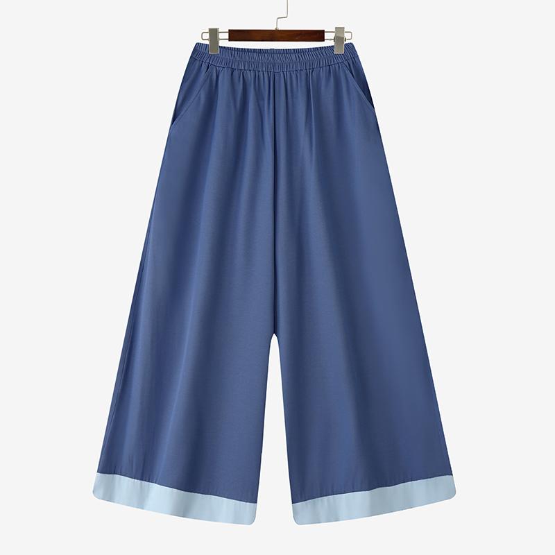 ZANZEA Women Casual Elastic Waist Loose Wide Leg Pants