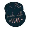 Inkdotpot Pack Of 100 Real Gold Foil Paper Tags Made With Love Text Favor Hang