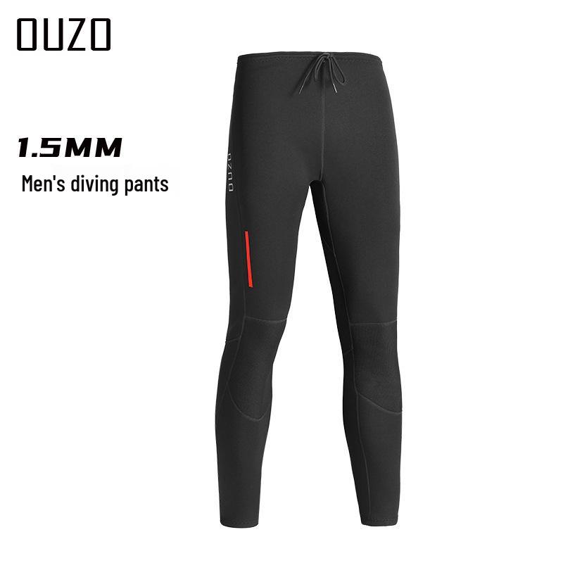 1.5mm OUZO Scuba Diving Suit Set - Unisex Long Sleeve, Cold & Sun Protection, Two-Piece for Surfing & Diving