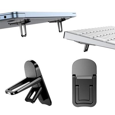 2 vnt. nešiojamojo kompiuterio stovas, mini nešiojamas laikiklis, sulankstomas, nematomas nešiojamojo kompiuterio stovo laikiklis, skirtas „Macbook“ nešiojamojo kompiuterio stovo aušinimo laikikliui