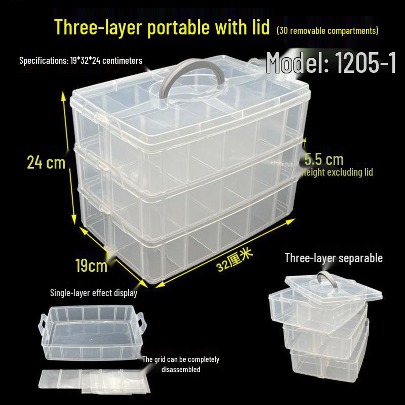 Thickened Nine-Grid Storage Box: Large Capacity, Impact & Corrosion Resistant, Open Compartment Design.