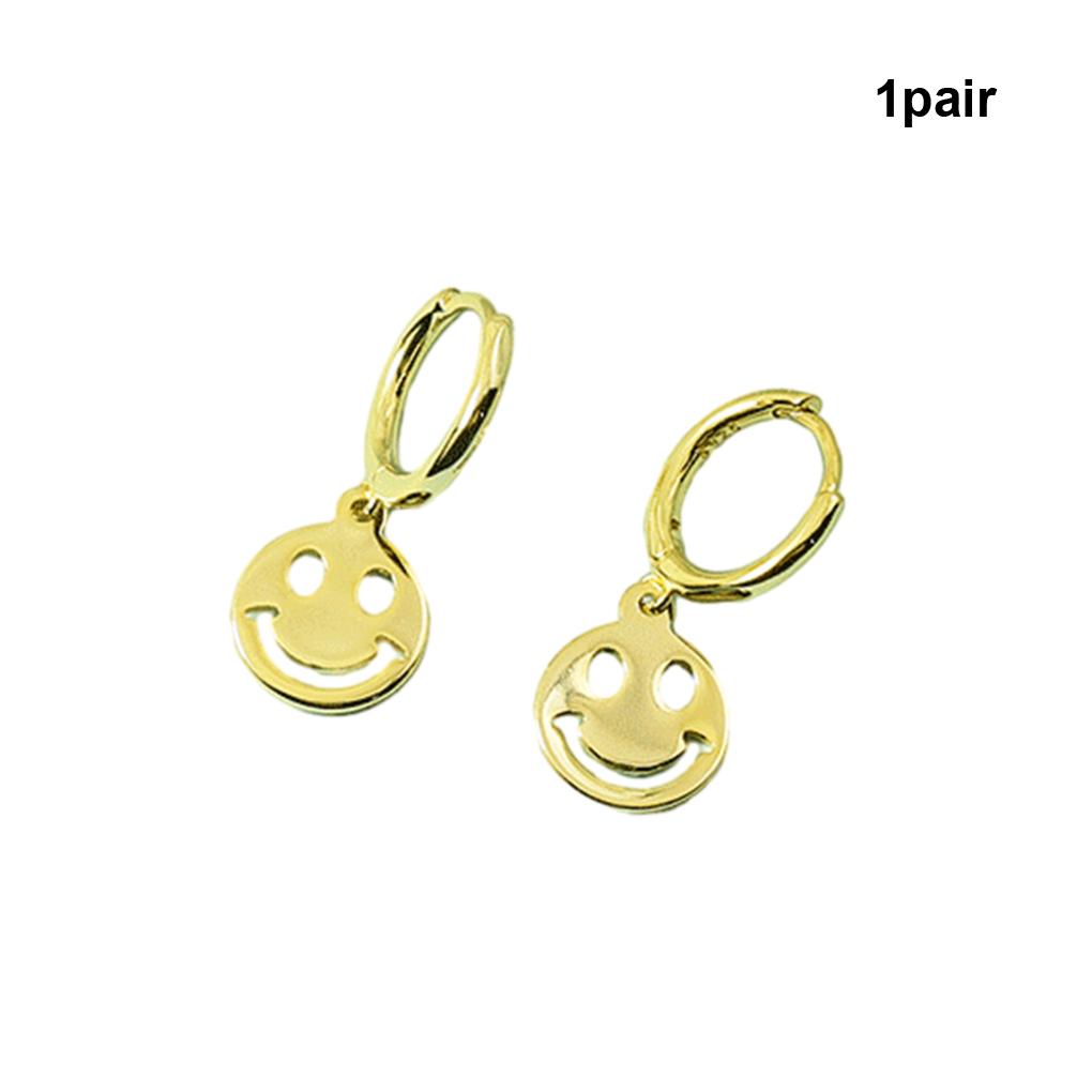 Gold Modern Style Hoop Earrings Exquisite Craft Copper Rustproof Casual Hanging Out Smiling