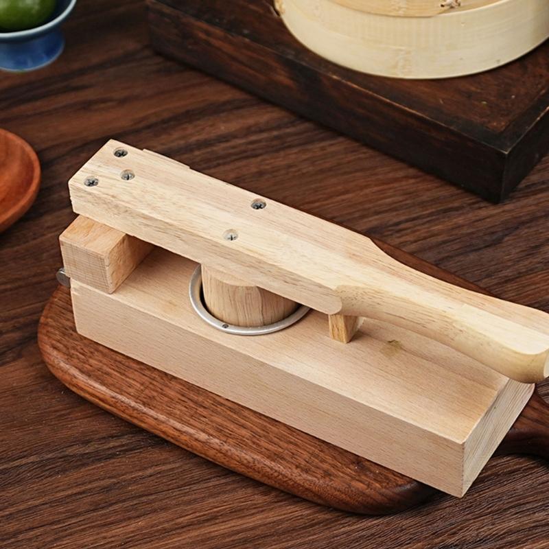 Professional Wood Molds Kitchen Supplies Practical Wood Mochi Press Festival Hand Press Moulds for Dessert Enthusiasts