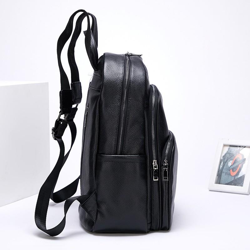 Zaino in Pelle di Mucca di Primo Strato Grande Capacità alla Moda Semplice Casual Pelle Vera Borsa Unisex