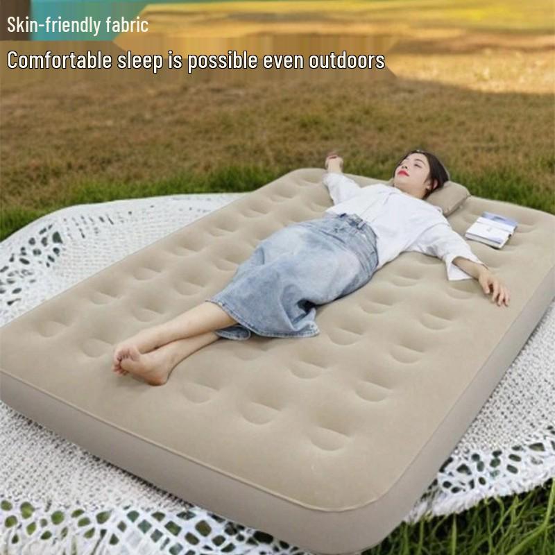 Outdoor Camping Inflatable Air Mattress with Built-in Pump