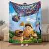 Custom 1pc Adventure Balloons Flags. Blanket, Soft And Comfortable Blanket, Casual Warm, Camping Travel Blanket, Birthday Gift Q910316
