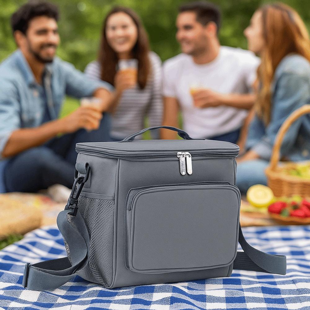 Geantă de picnic portabilă Pânză Oxford Geantă de prânz Geantă termoizolantă multifuncțională Student