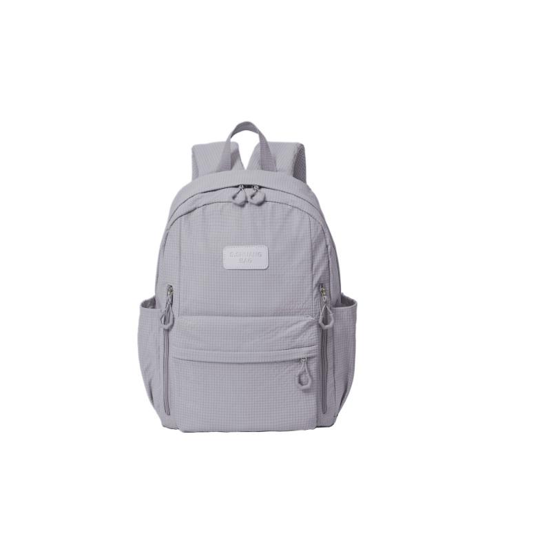 

Casual Small and Fresh Candy Color Plaid Schoolbag for Students Traveling Versatile Large Capacity Backpack for Women average size серый