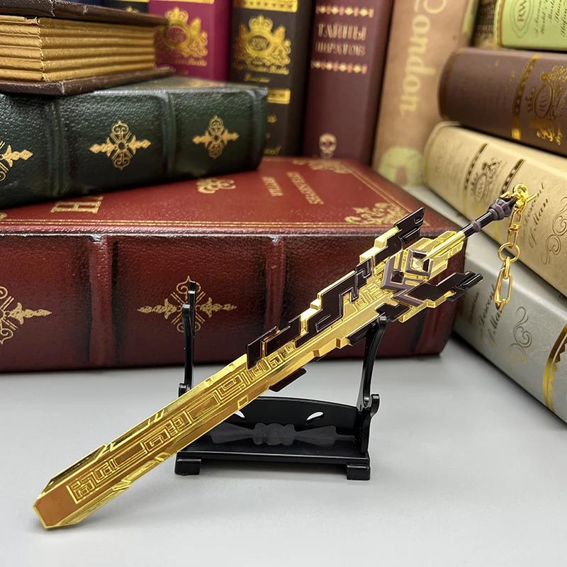 21cm Genshin Impact Game Replica The Unforged Sword 1:6 Metal WeaponsModel Action Figure Accessory Collectible Ornaments Toy Boy