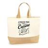 I Can't I Have Cooking I Can't Minimalist Bag | Cotton Tote Bag with Jute Bottom 18 L 48 × 37 × 13 Cm | Market Shopping Beach