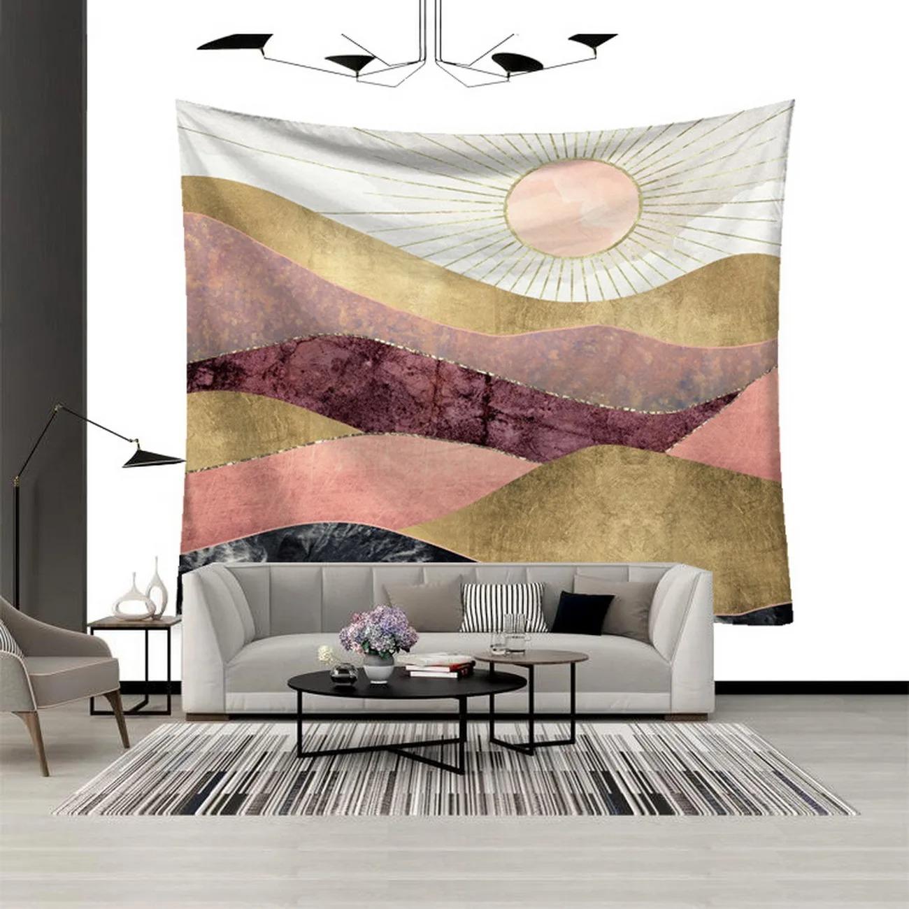 Горная река абстрактный декоративный гобелен домашний декор стены офис гостиная гобелен — фото 12