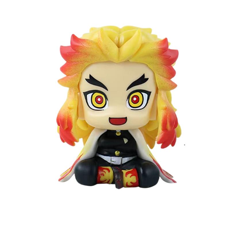4pcs/set Anime Demon Slayer Action Figure Douma/Shinazugawa Sanemi/Rengoku Kyoujurou/Iguro Obanai Desktop Model Figure Toys Gift