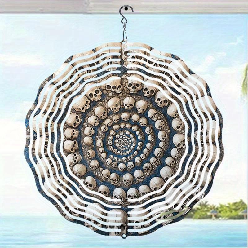 Balkon Bahçe Dekoru için 360 Derece Kancalı 10 İnç Asılı Rüzgar Gülü İlkbahar Yaz Dış Mekan Süsü