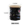 Creative Gemstone Inlaid Ceramic Sealed Jar with Lid, Household Candy Jar, Food Storage Container, Kitchen Storage Box