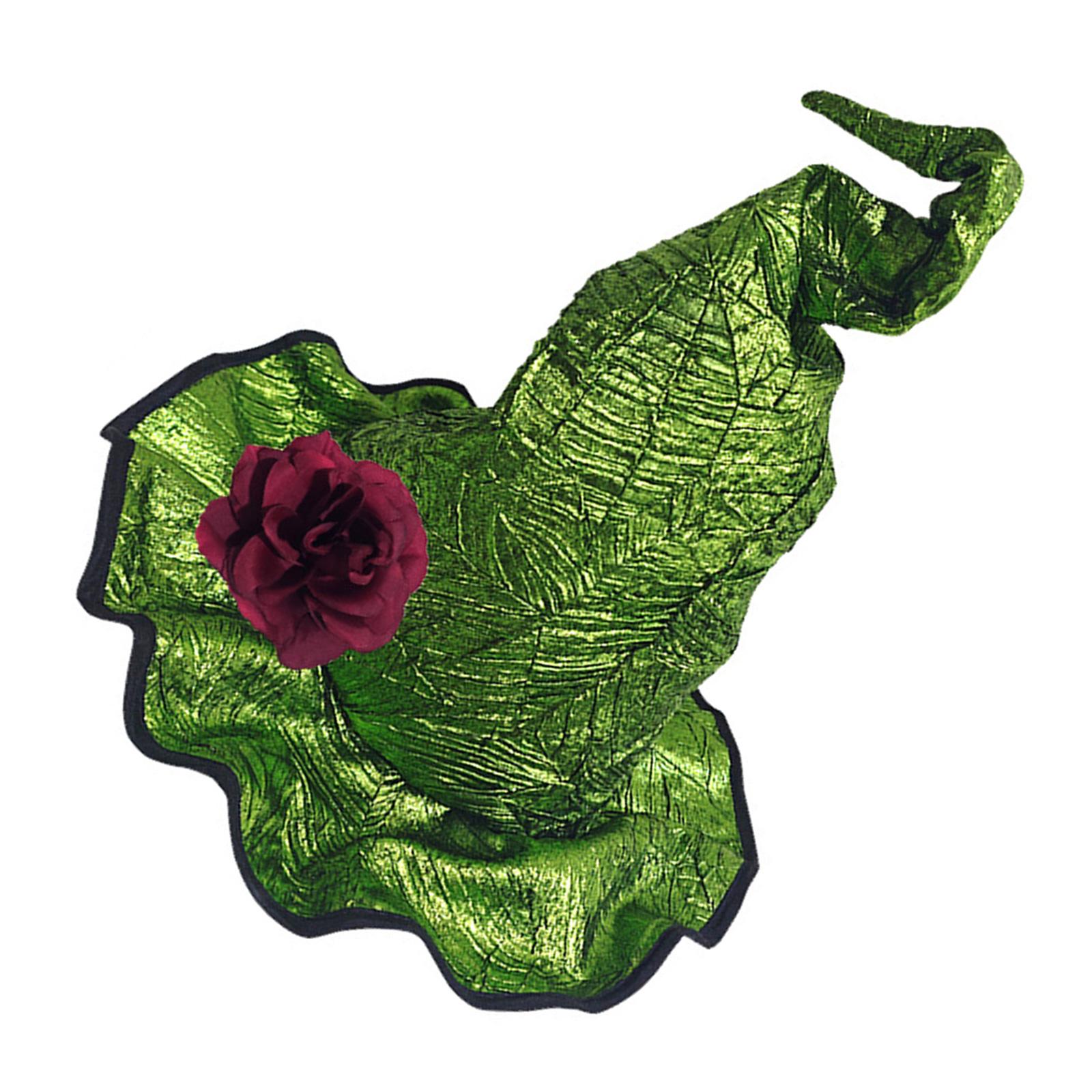 

Шляпа ведьмы для женщин с регулируемым и съемным цветком, идеально подходит для Хэллоуина, косплея и тематических вечеринок, собраний зелёный