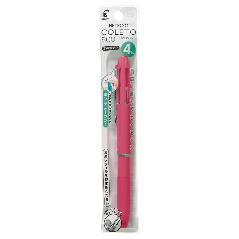 

pilot multifunction pen Hightech C Coleto 500 For main body 4 colors coral pink PLHKC50CCP