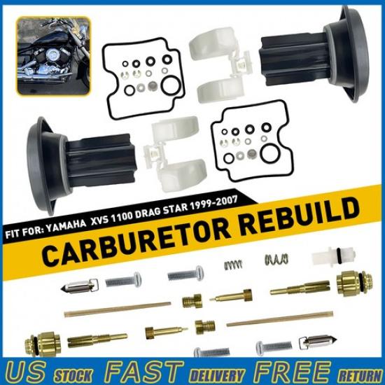 Подходит для Yamaha 1999-2007 XVS1100 V-Star XVS 1100 ремкомплект карбюратора мембрана EKK