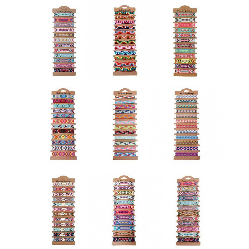 Cross-Border Fashion Bohemia Style Woven Friendship Bracelet Female Factory in Stock Ethnic Style Nepal Carrying Strap Suit