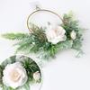 Artificial Silk Flower Wreath with Iron Wire for Front Door Garden Wedding Party Decorations
