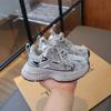 Girls' sneakers 2025 spring and autumn new children's lightweight dad shoes boys' mesh breathable running shoes trendy brand