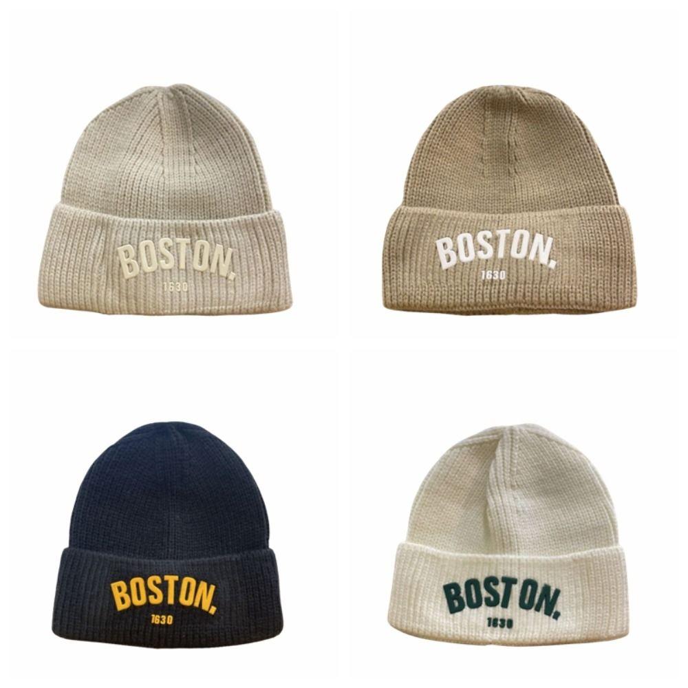 Keep Warm Winter Pullover Hat Solid Color Knitted Cold Hat Wool Beanies Hat  Apparel Accessories
